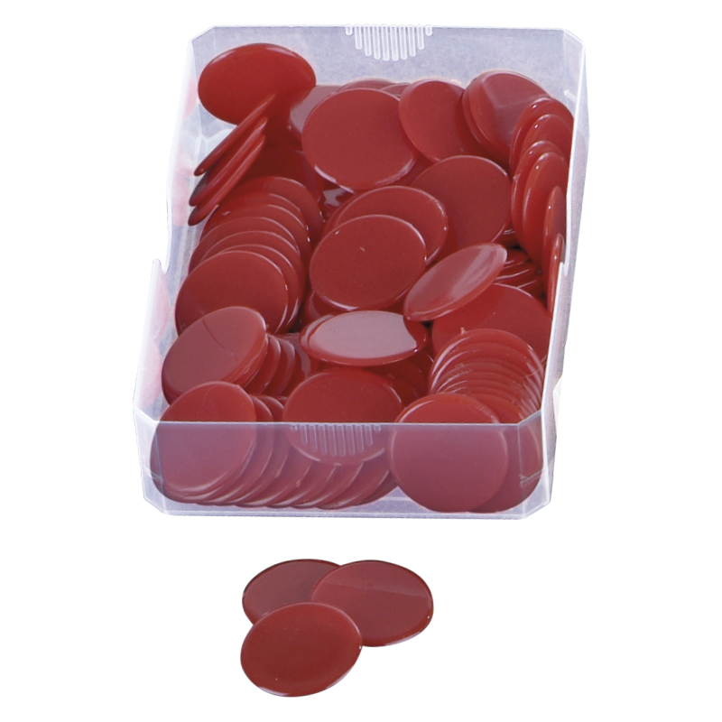 Spillebrikker fuldfarve, ensfarvede, 100 stk