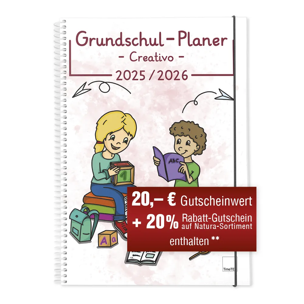 TimeTEX Grundschul-Planer "Creativo" Ringbindung A4 2025/2026