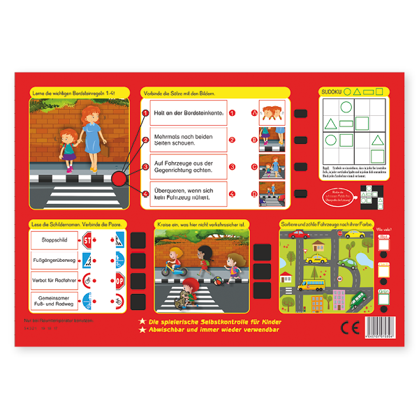 TimeTEX magiska tavla "Trafikutbildning" Säker i trafiken