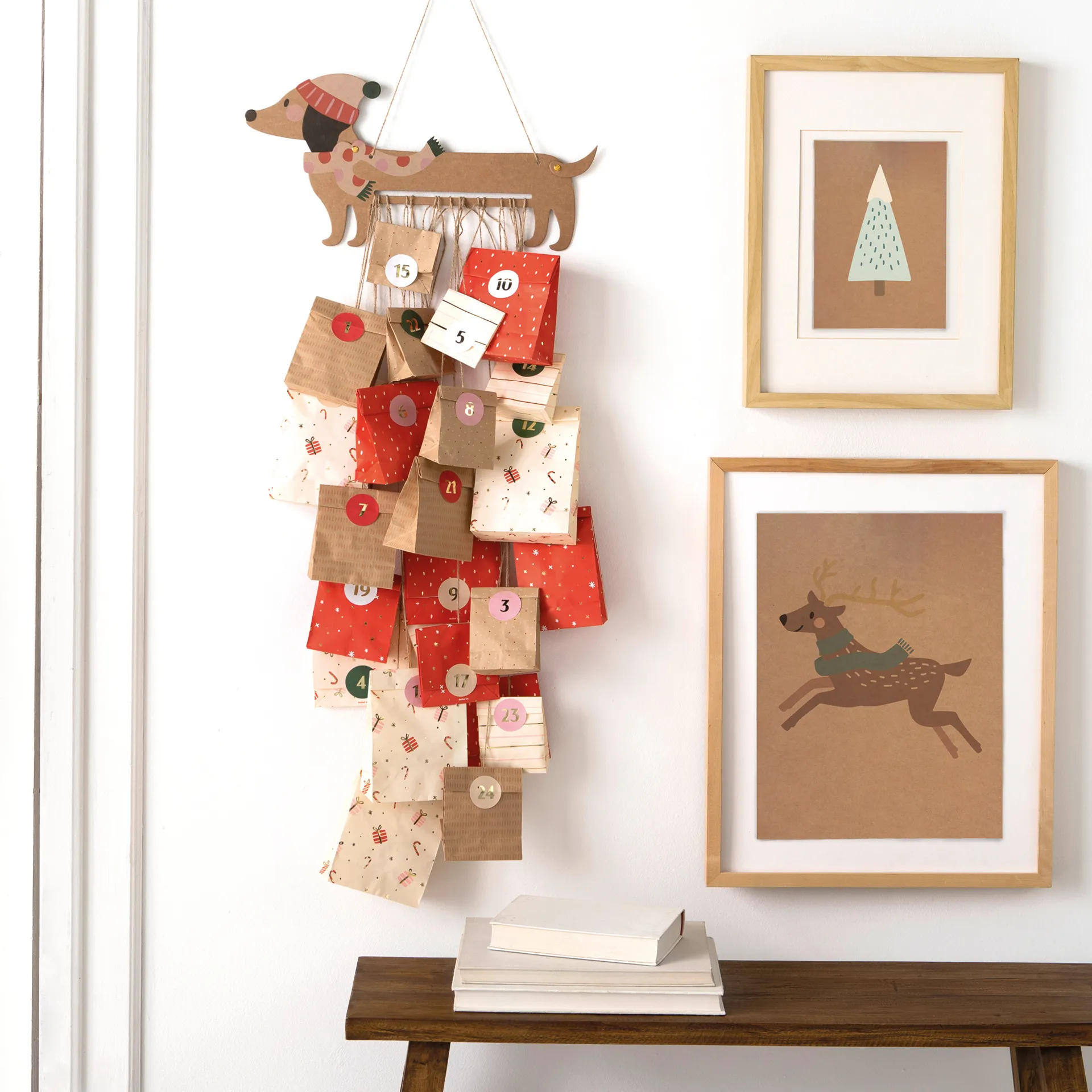 Adventní kalendář "Jezevčík", 54 kusů.