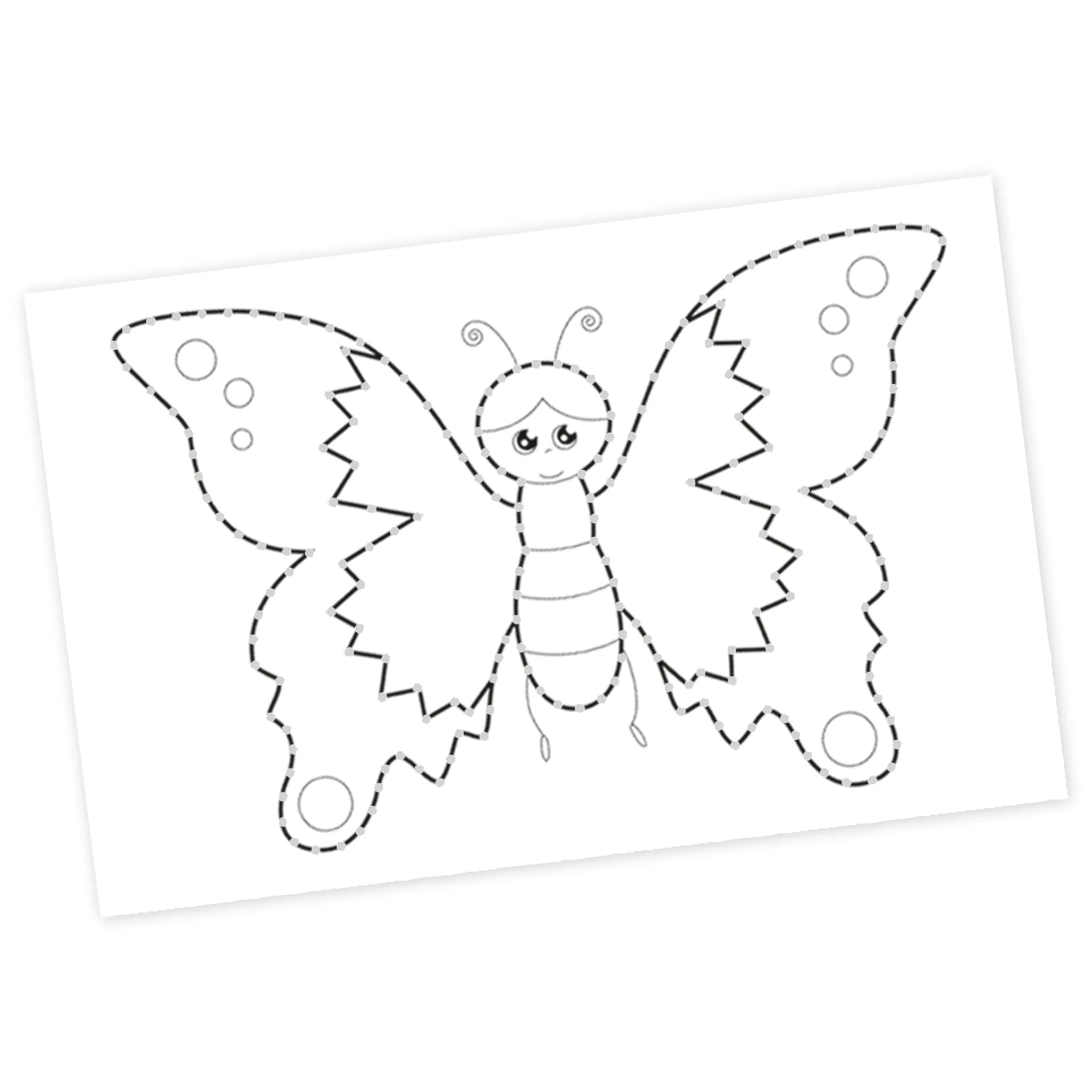 Ausnähkarten weiß mit Motiv, 11x17 cm, 48 Stück