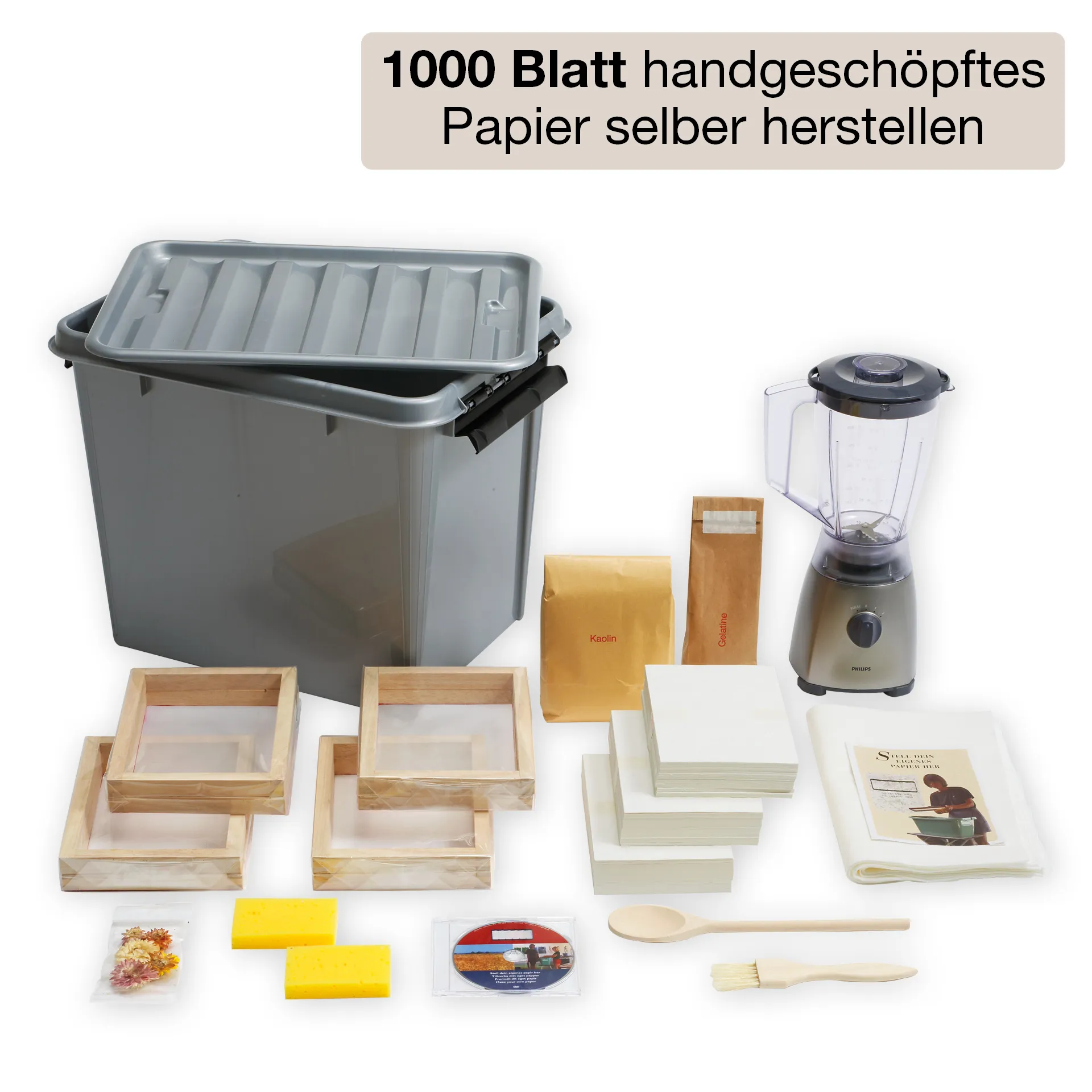 Gruppen-Set Papierschöpfen mit elektrischem Mixer, 35-tlg.