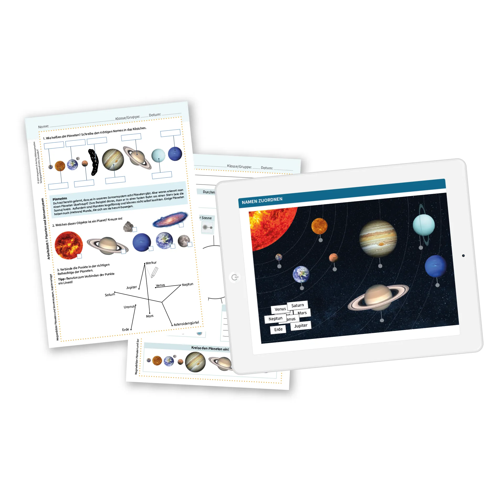 Planeten und Sonnensystem, magnetisch, 73-tlg.