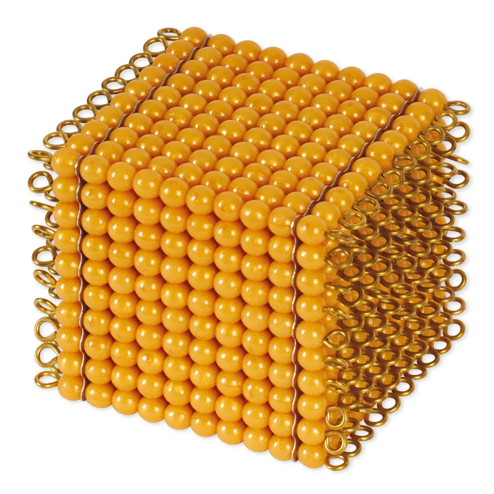 TimeTEX 1 zlatá kostka z 1000 perel "Montessori Premium"