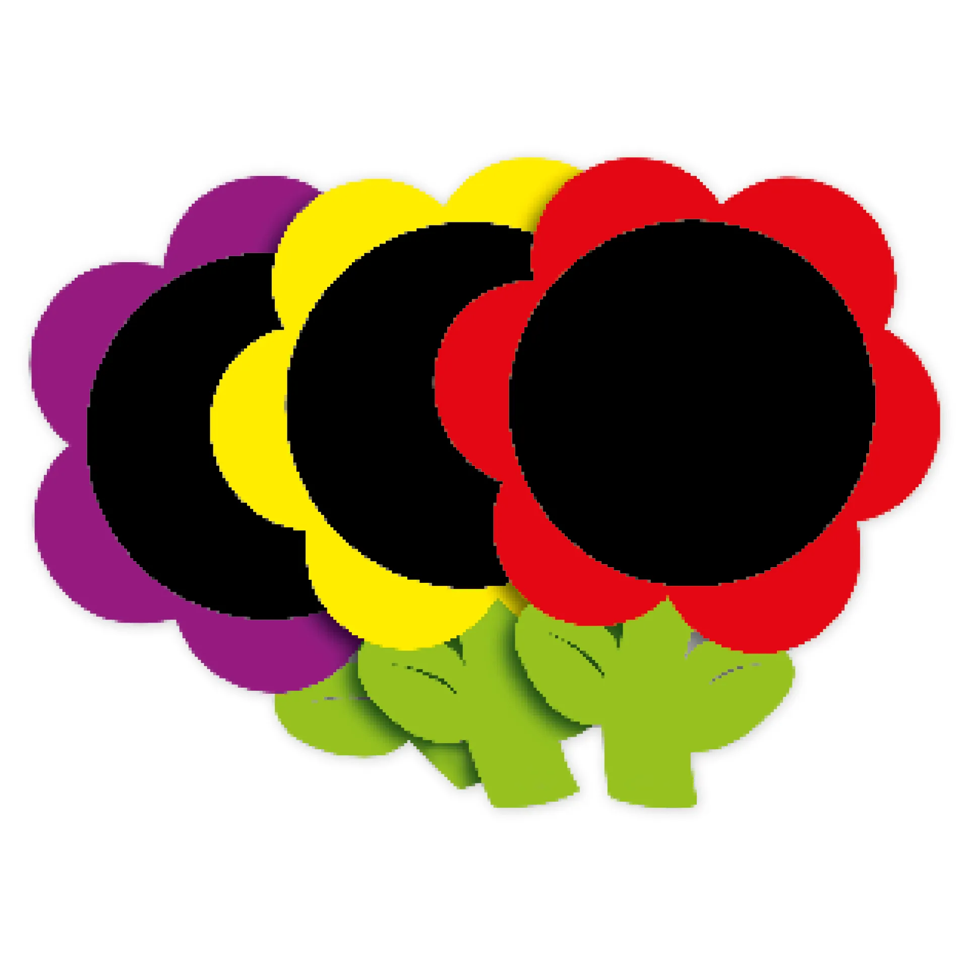 Set Blumen-Tafeln, 3 Stück, ca. 80x112 cm