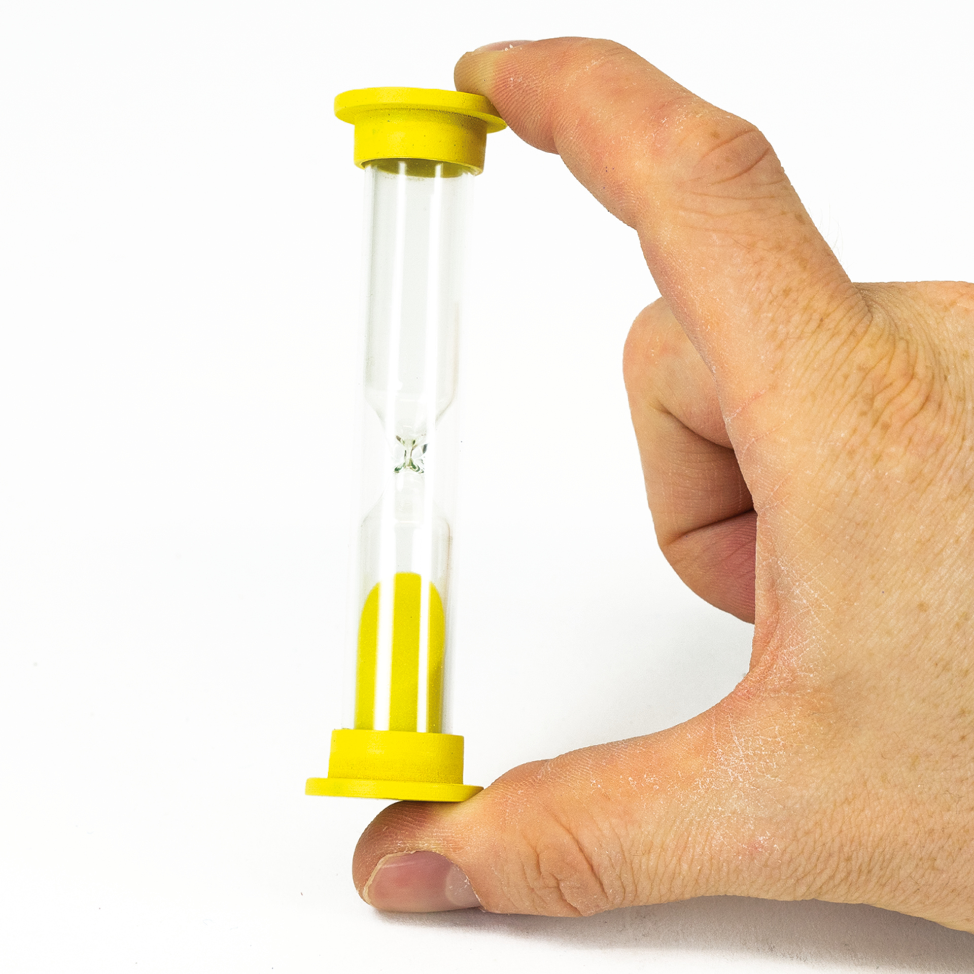 Timglasset 5 delar, 10 cm hög, 2,5 cm diameter (1 tidsenhet)