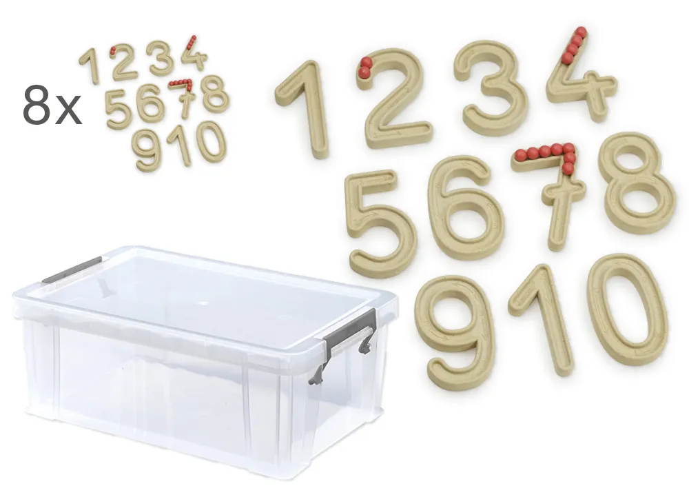 Klassensatz Ziffernsatz 1-10, 8-tlg., in Box