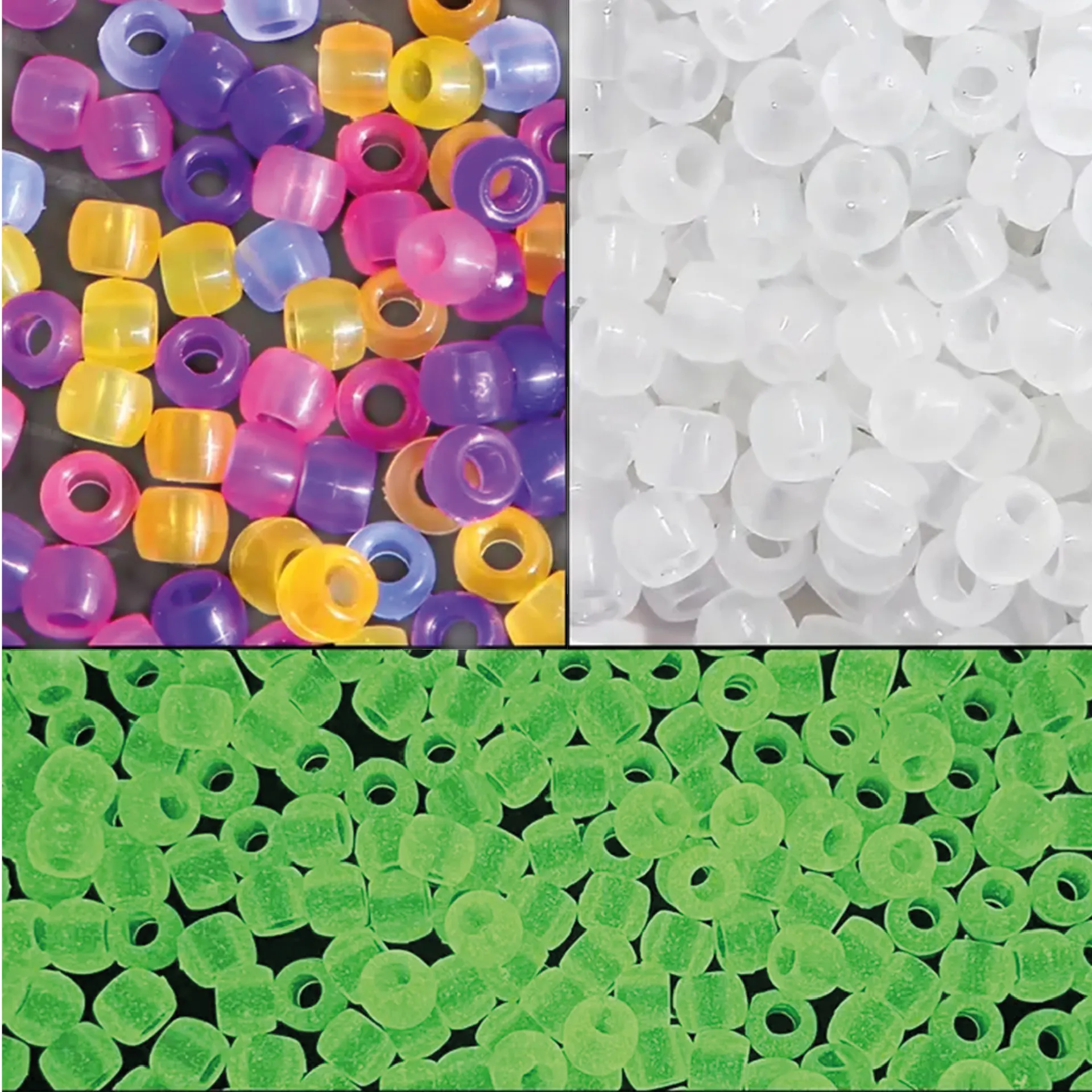 Sæt med selvlysende UV-perler, 50 dele