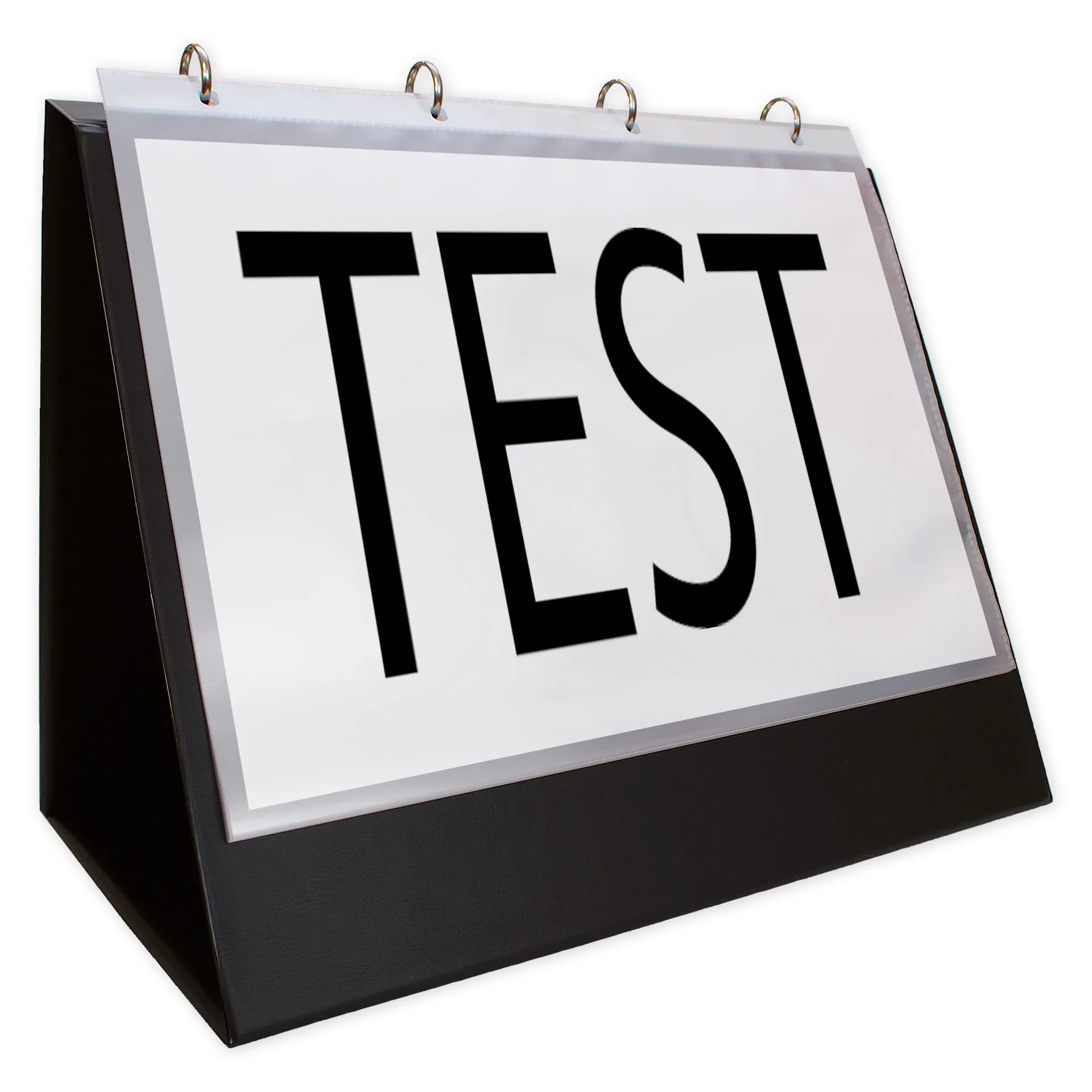 Bordsblädderblock, A4 liggande, 4-ringsmekanism