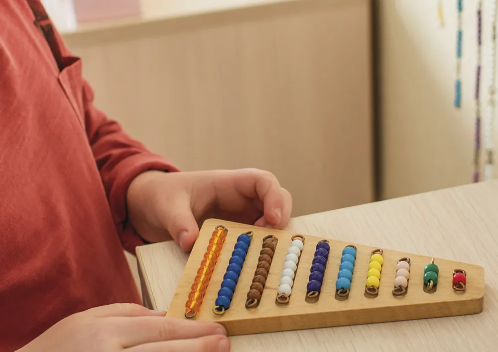 TimeTEX gekleurd kralentrapje 1-9 "Montessori Premium" 