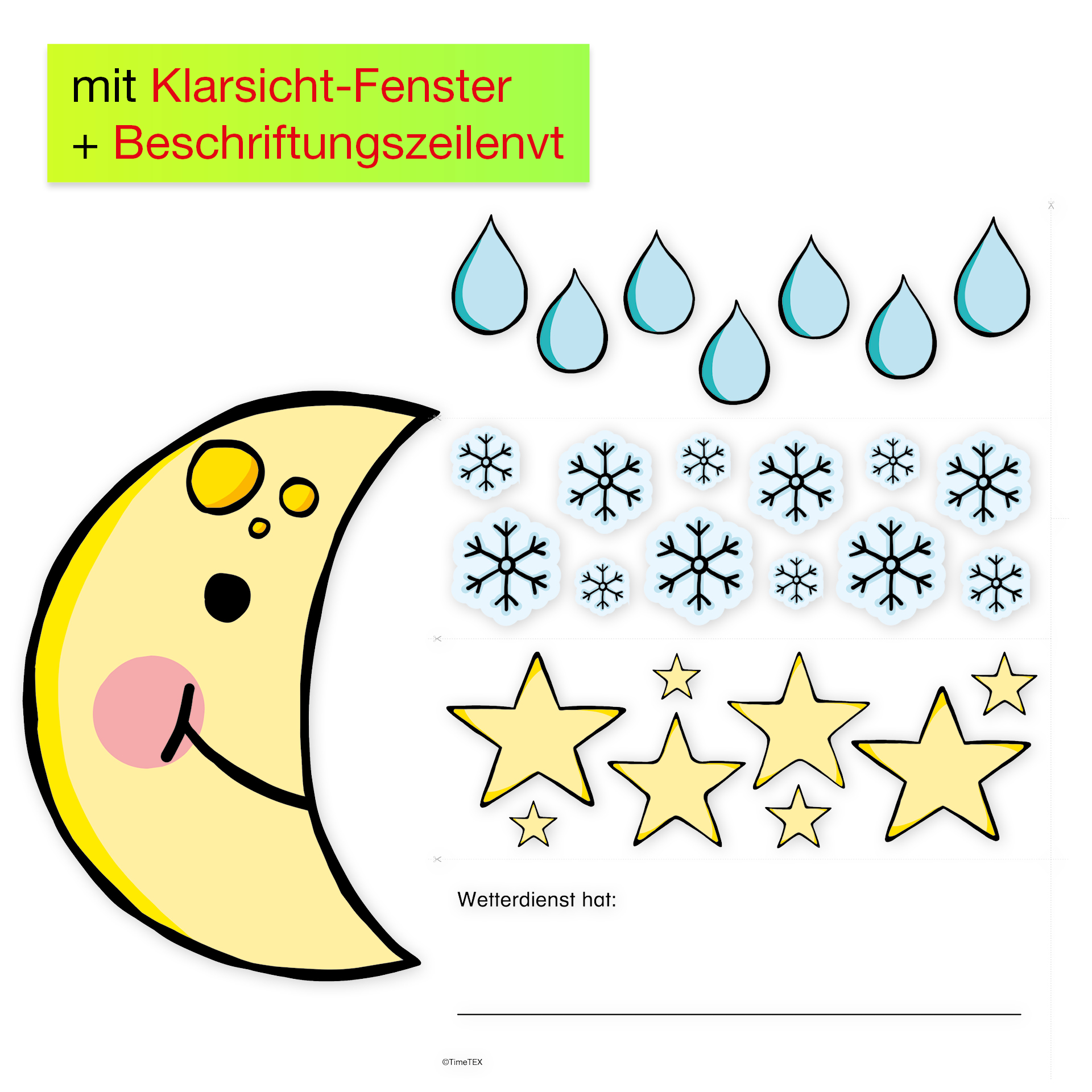 Zestaw folii okiennych pogodowych A3, 6 szt., statycznych