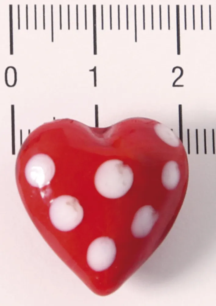 Mini-Glasherzen rot, 24-tlg.