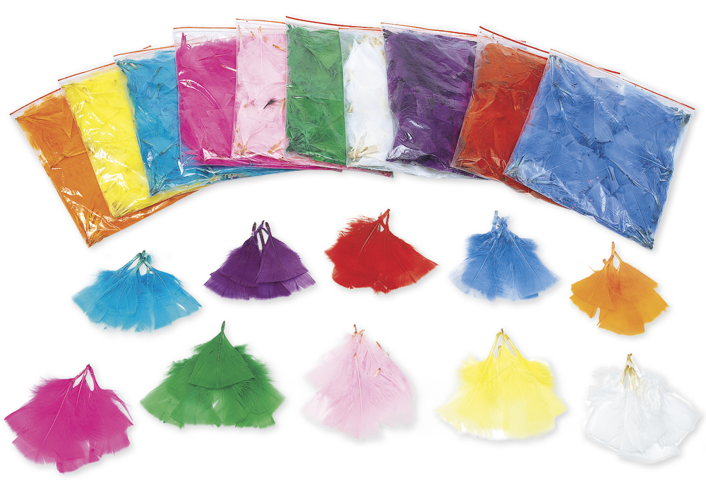 Hagemann Kleine Federn in 10 Farben, 140 g