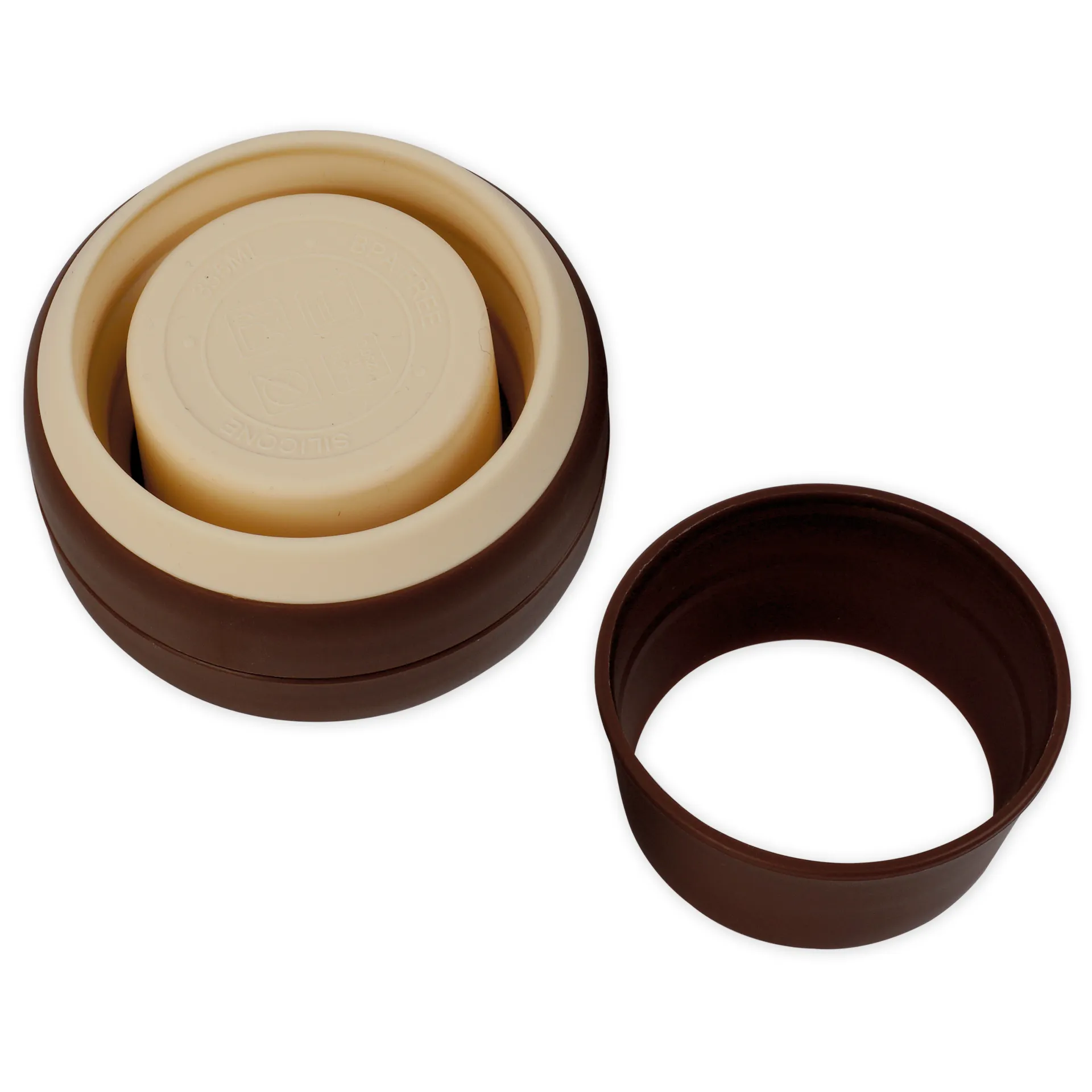 Trinkbecher mit Deckel aus Silikon, faltbar, 355 ml