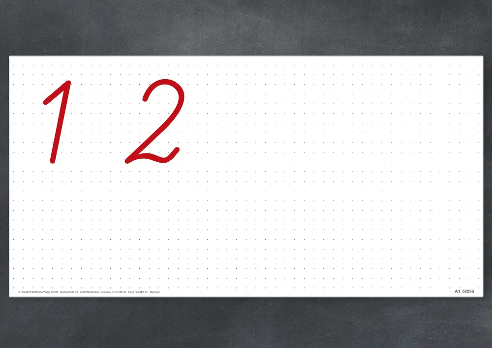 TimeTEX Flexo whiteboardtavla med punktnät, magnetisk, 2-delad.