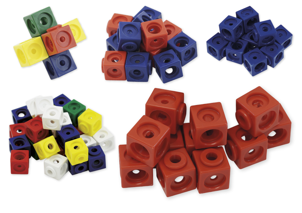 Set Steckwürfel, 1,7 cm, 100 Stück im Polybeutel