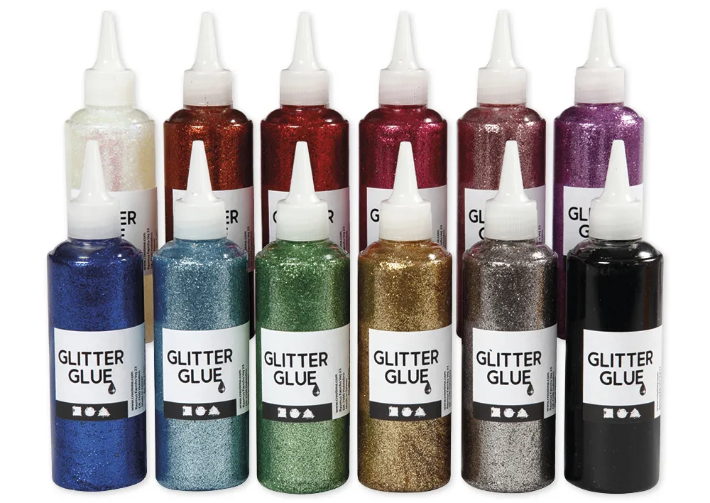 Set Glitzerkleber, 12-tlg.