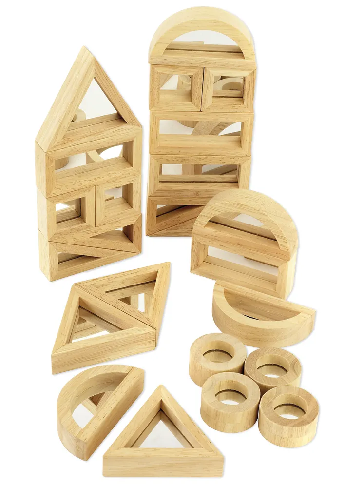 Holzbausteine "Spiegel", 24-tlg.