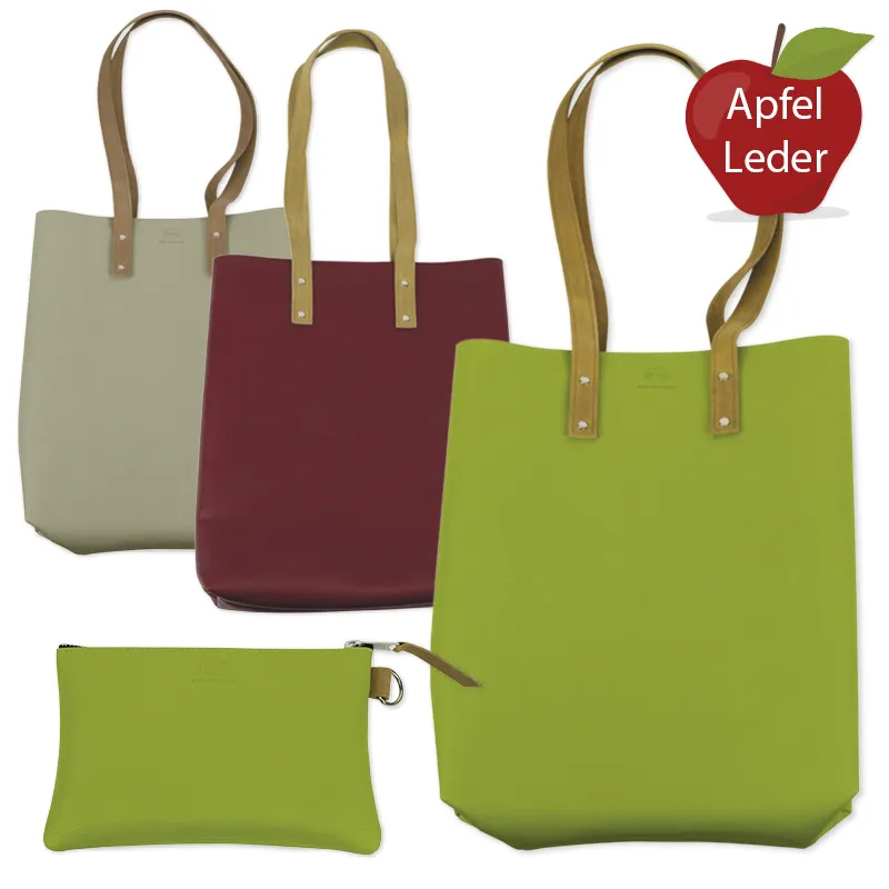 Bolso de hombro "Mali" de cuero de manzana