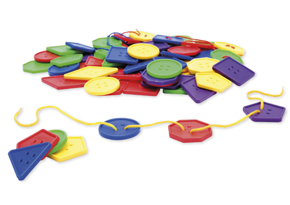 TimeTEX Knöpfe-Fädelspiel, 130-tlg.