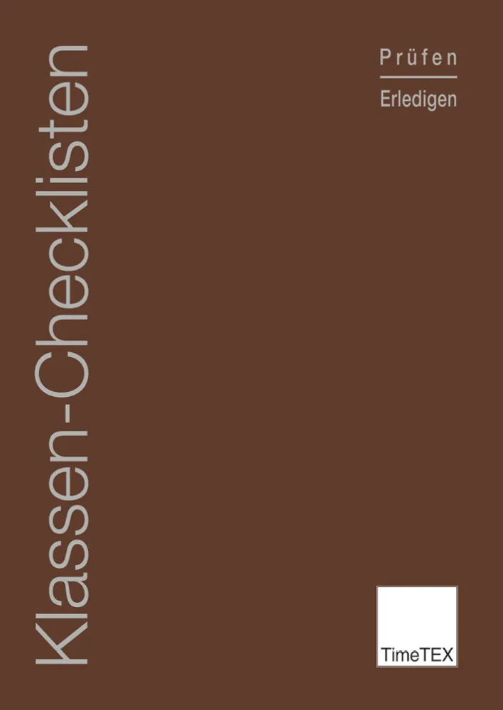 TimeTEX Klassen-Checklisten, A4 