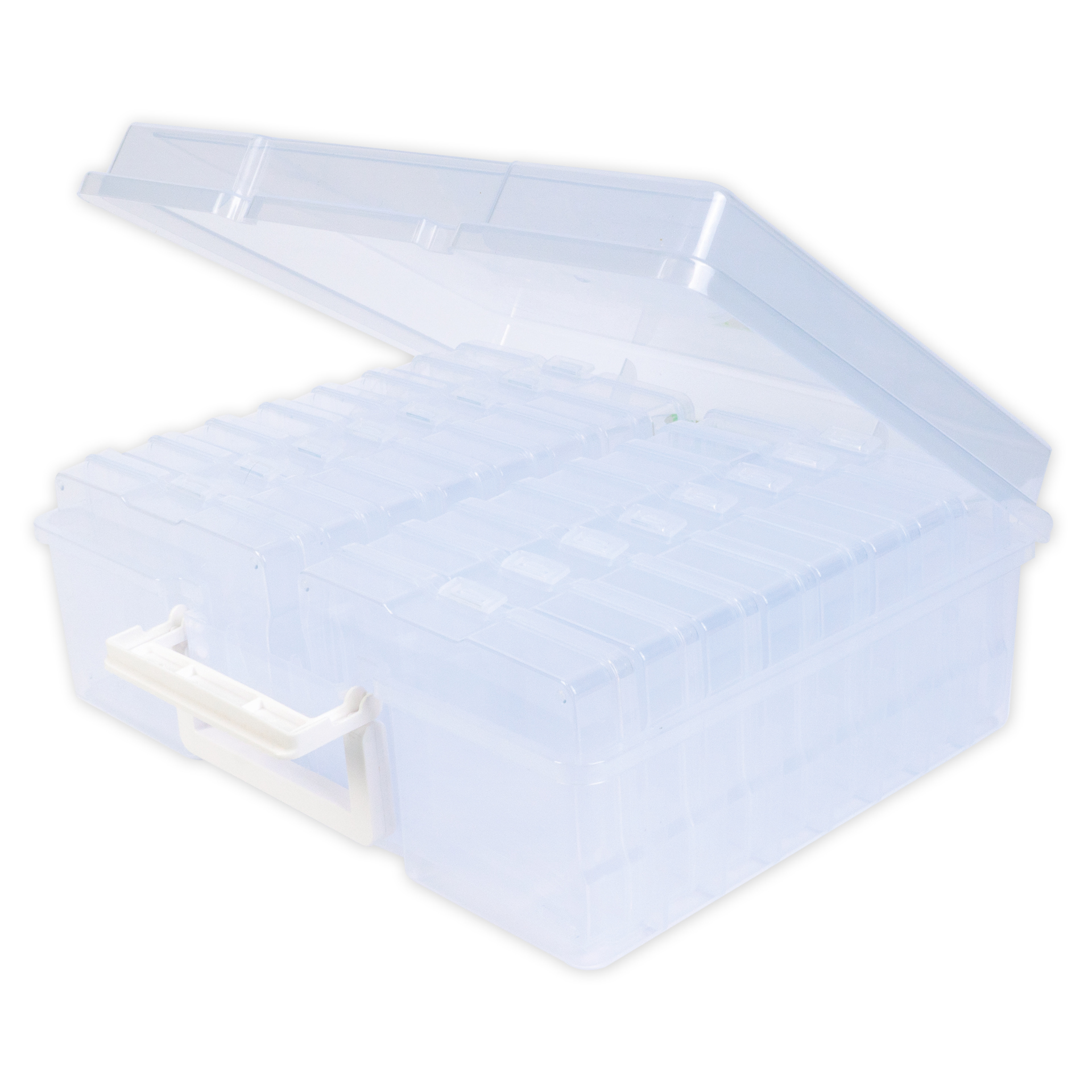 TimeTEX Klappdeckel-Boxen im Koffer, transparent, 17-tlg.