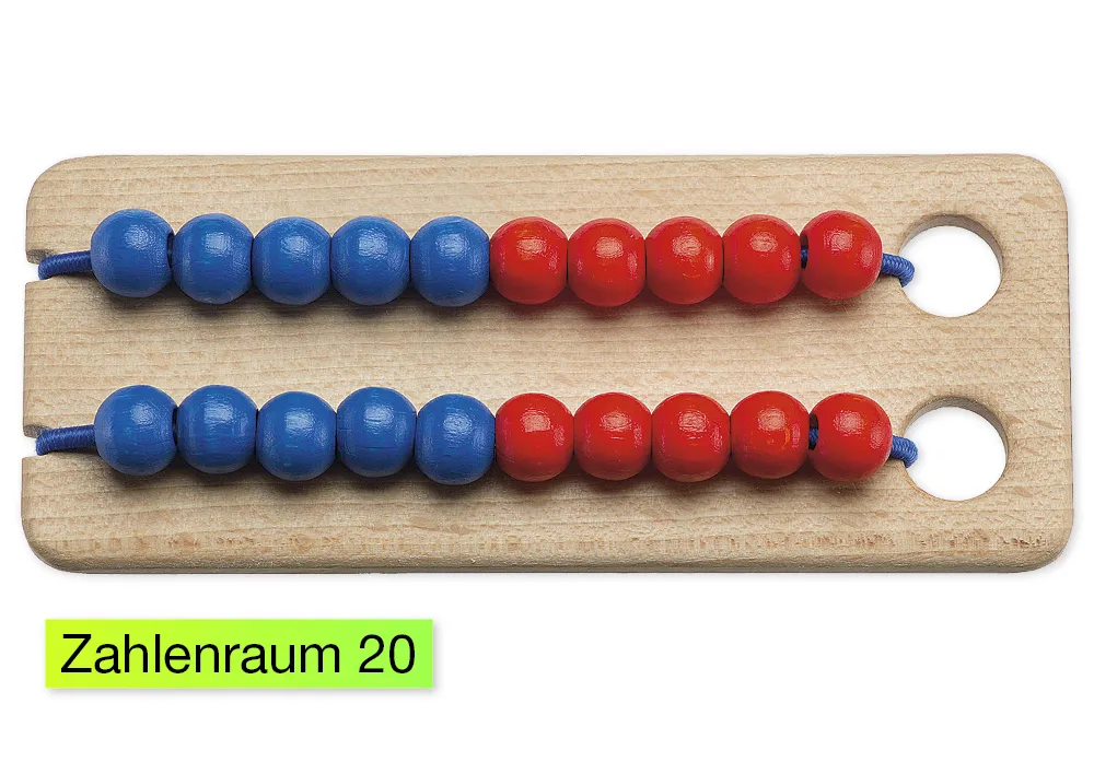 Rechenbrettchen 20-er Zahlenraum, 12x5 cm