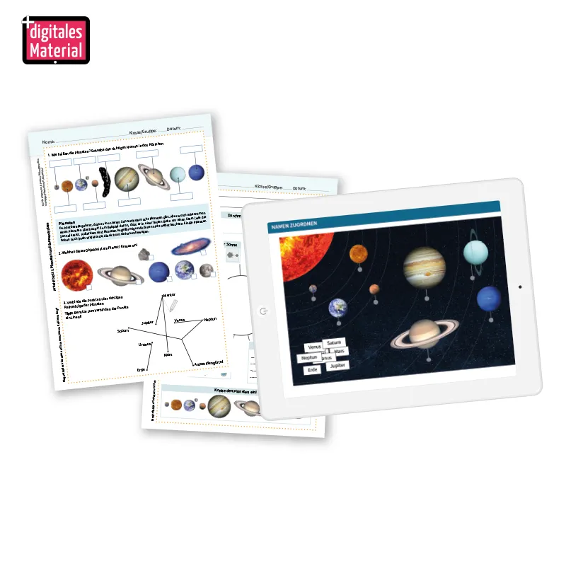 Planeten und Sonnensystem, magnetisch, 73-tlg.
