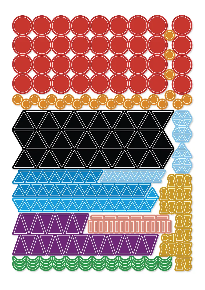 Set Aufkleber Wortarten-Symbole, 1.136-tlg. "Montessori Premium"
