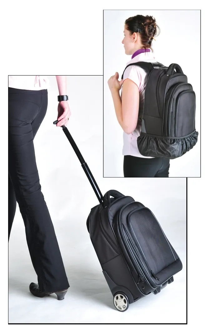 TimeTEX Rucksack-Trolley "Bimobil II", mocca, Nylongewebe II./SO
