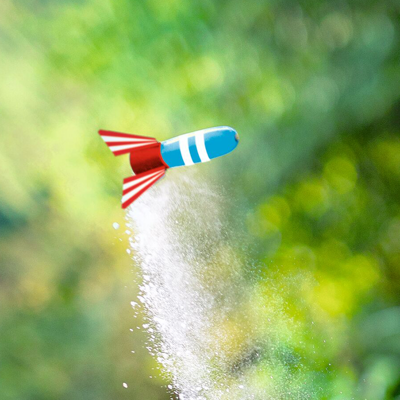 Backpulver-Rakete, 8 cm lang