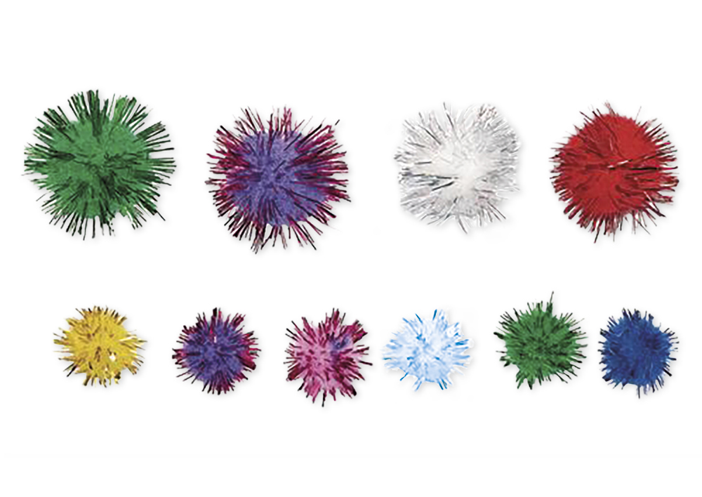 TimeTEX Glitzer-Pompons, 300-tlg.
