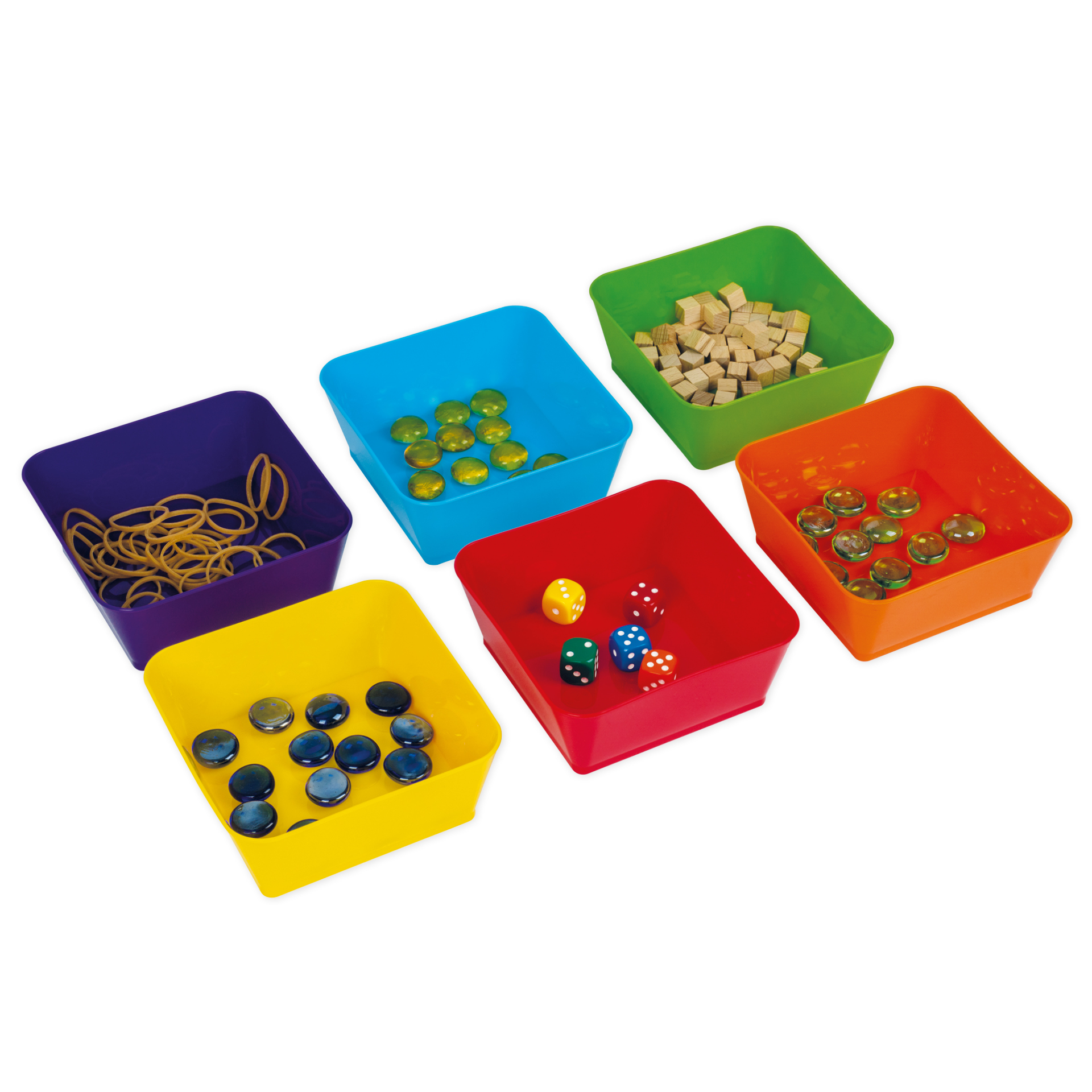 TimeTEX Set Materialschalen quadratisch, 6-tlg.