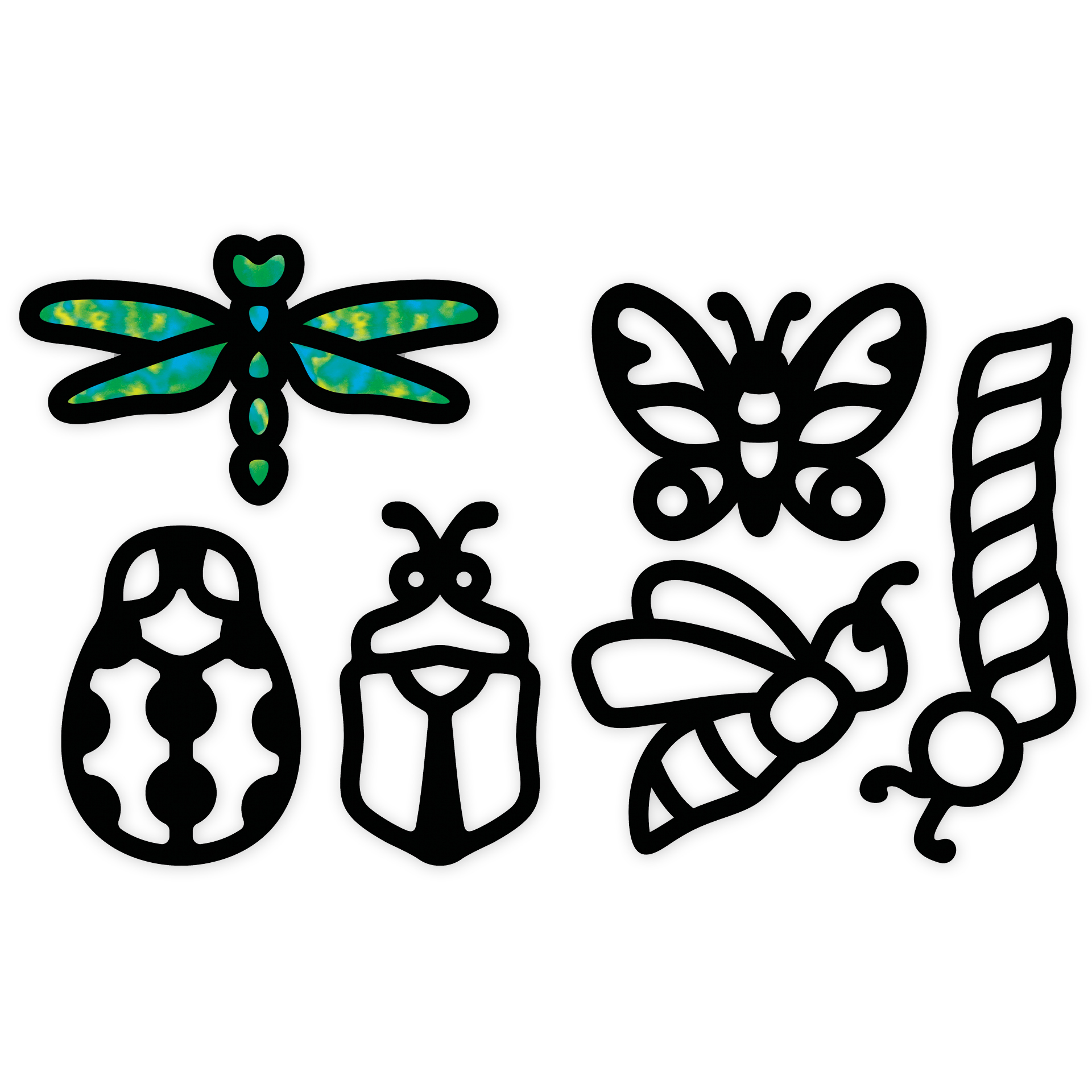 Transparentpapier-Rahmen "Insekten", 24 Stück