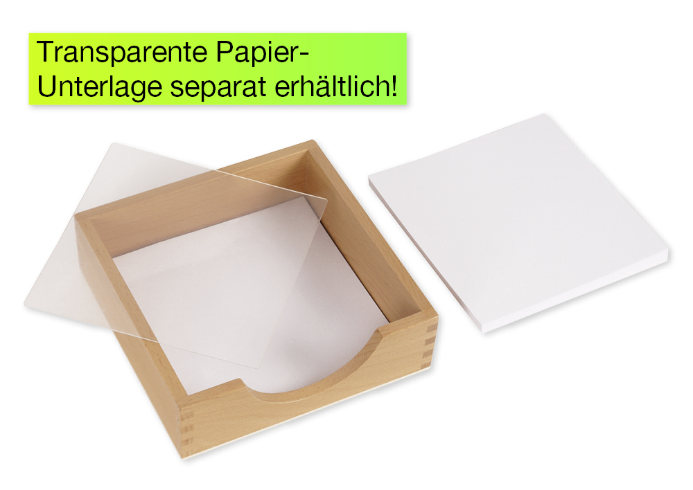 Boîte en bois pour papier 14 x 14 cm TimeTEX « Montessori Premium »