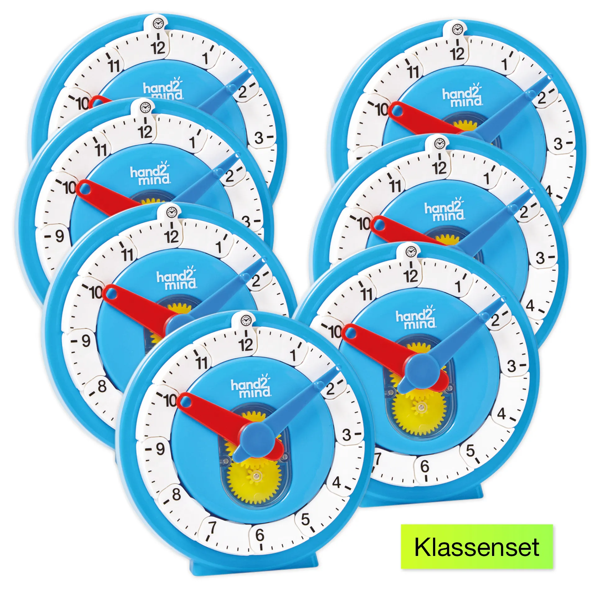 Klassenset Schüler-Lern-Uhren mit Zahlenstrahl, 24-tlg.