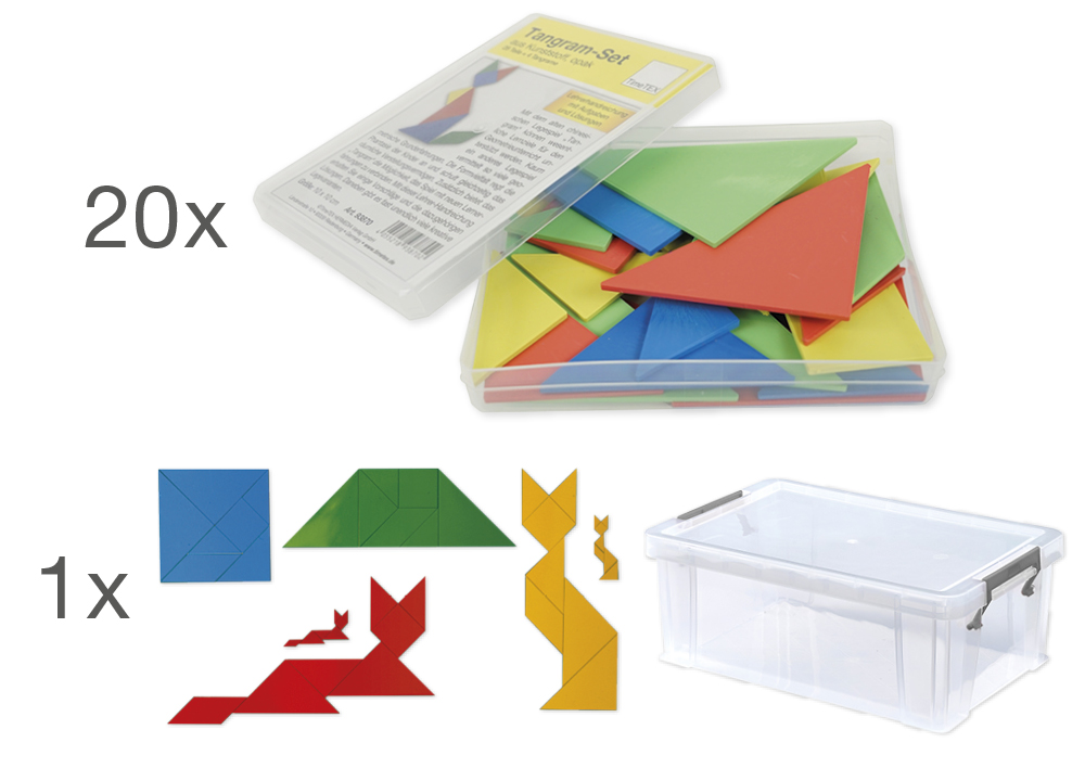 Tangram klassset, 21 stycken, i kartong