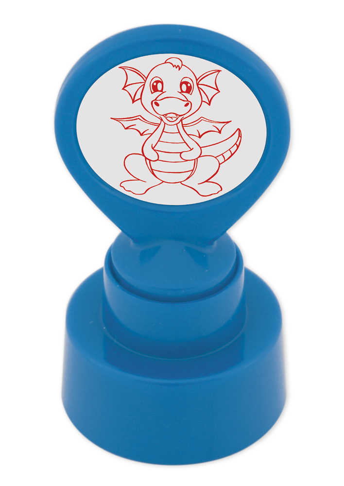 Seriegrafitryckstämpel "Perpetuum" rund "Dragon"