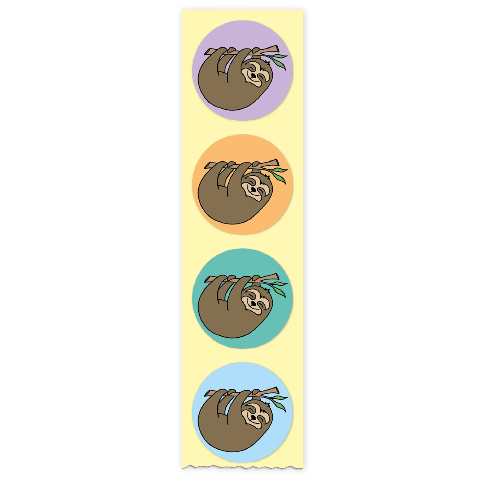 Beloningsstickers "luiaard" in dispenserbox, 500 stuks