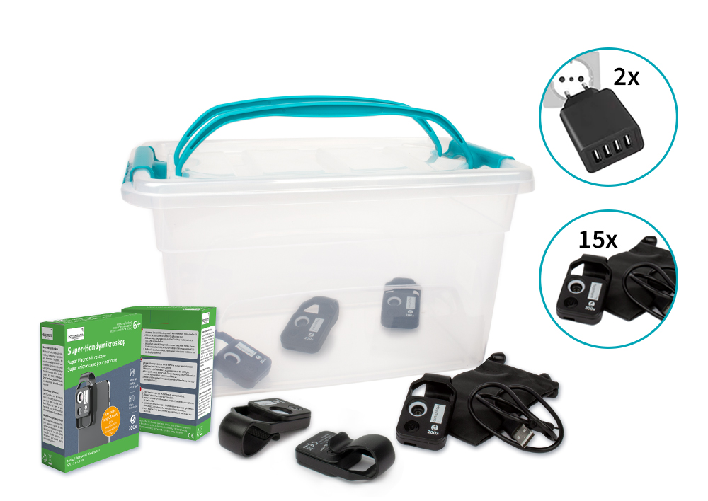 TimeTEX Gruppen-Set Handy-Mikroskope "Super" 200-fach