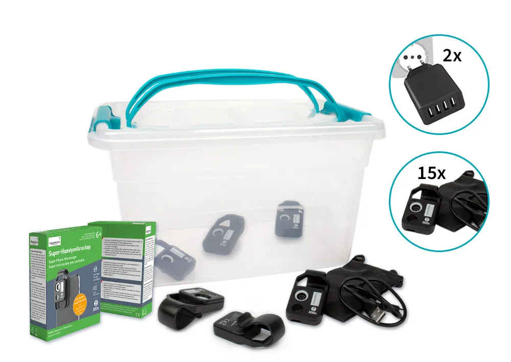Gruppen-Set Handy-Mikroskope "Super" 200-fach