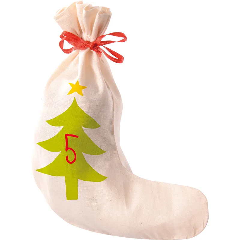 Baumwoll-Stiefel für Adventskalender, 24 Stück