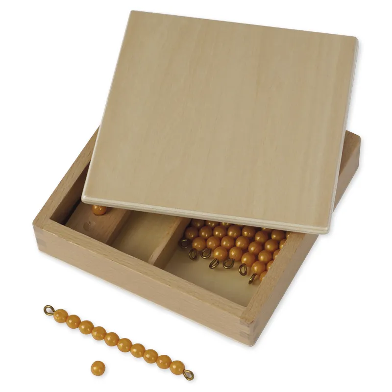 TimeTEX Kasten mit Zehnerstangen und Einerperlen, lose Perlen "Montessori Premium"