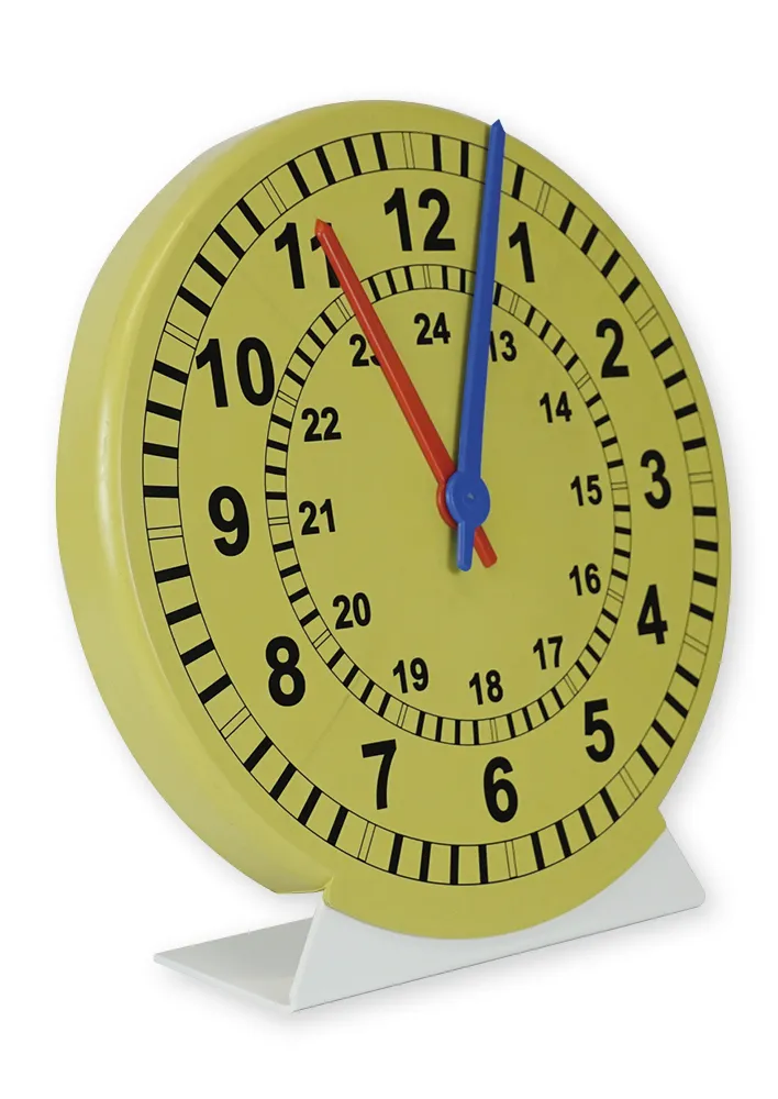 Lern-Uhren-Satz 1-24 mit drehbaren Stunden- + Minuten-Zeigern