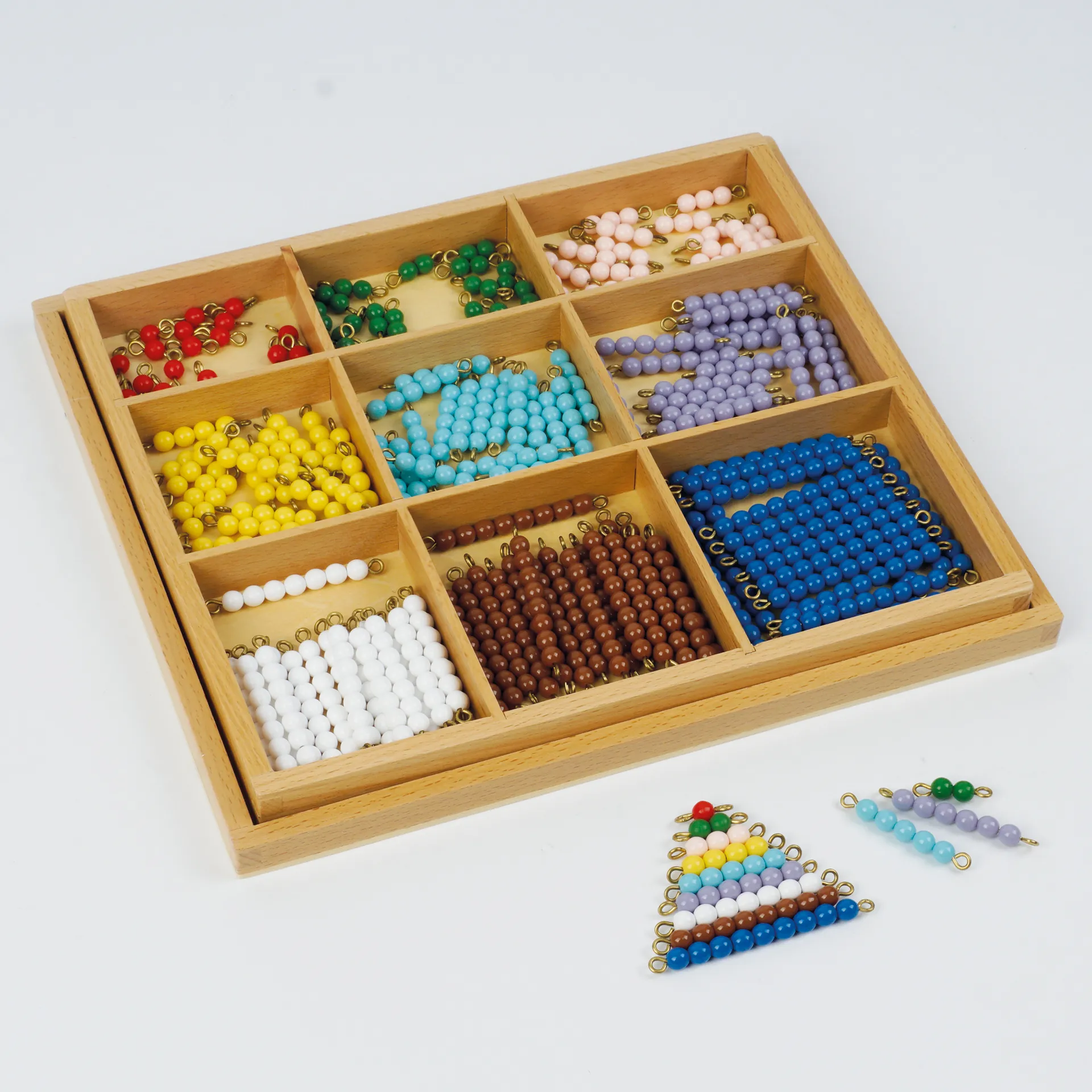TimeTEX Kasten mit Perlenstäbchen für das Multiplikationsbrett "Montessori Premium"