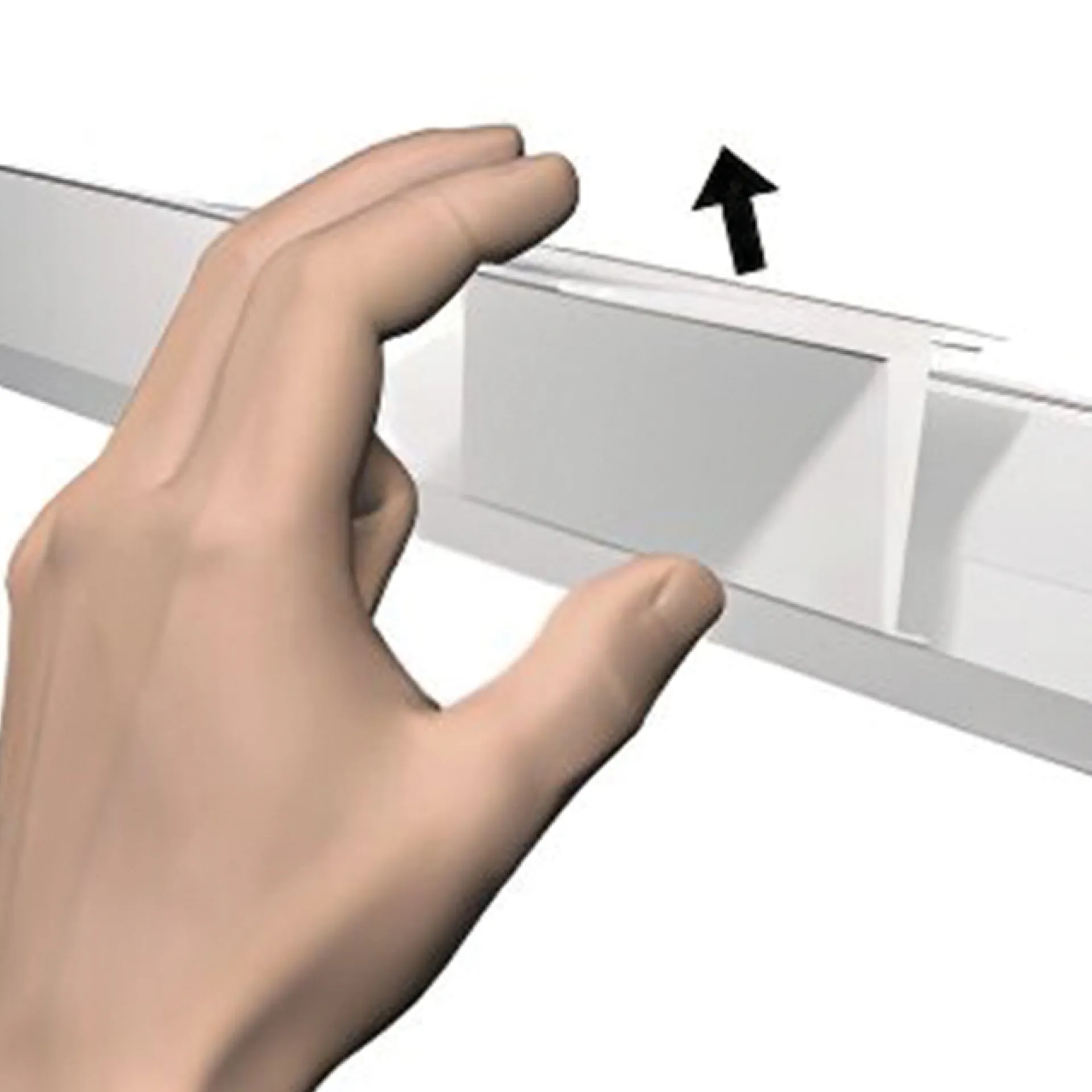 Opzetstuk voor info-klemlijst, wit, 1 st.