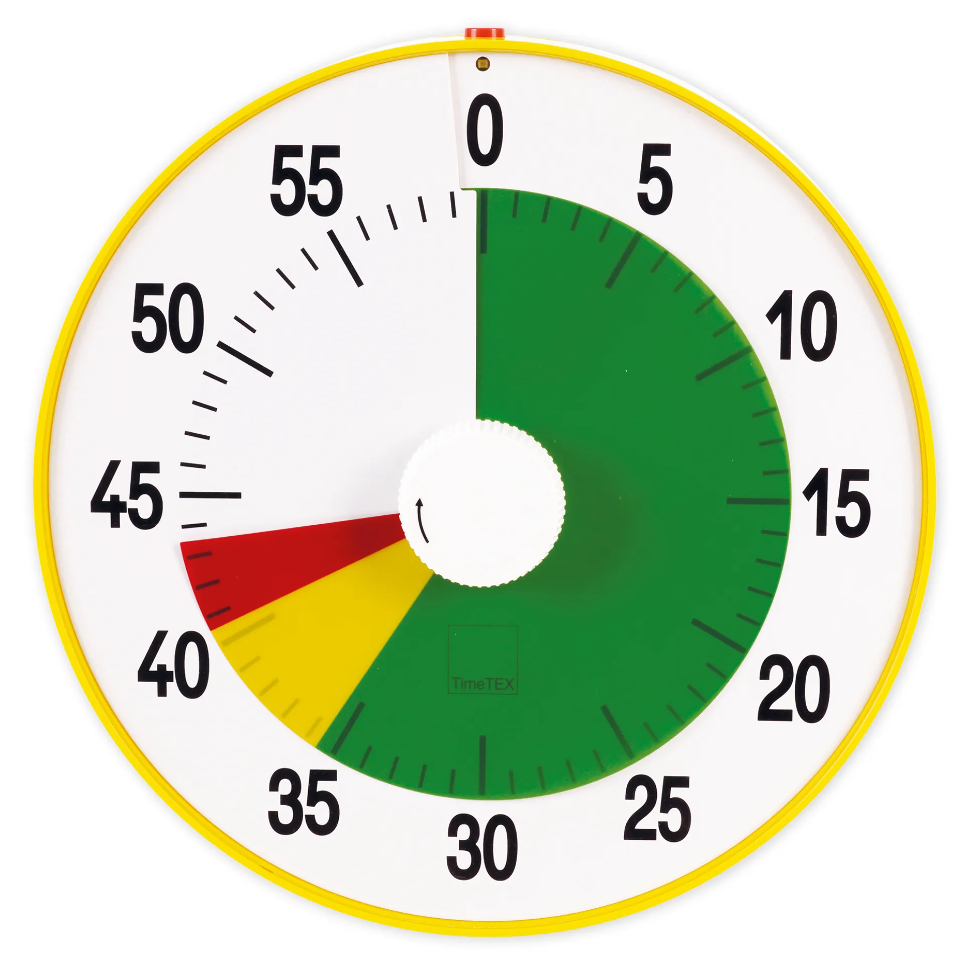 TimeTEX Time Timer tidslängd klocka "tyst" XL, 32 cm ø, med trafikljusskiva + pausknapp