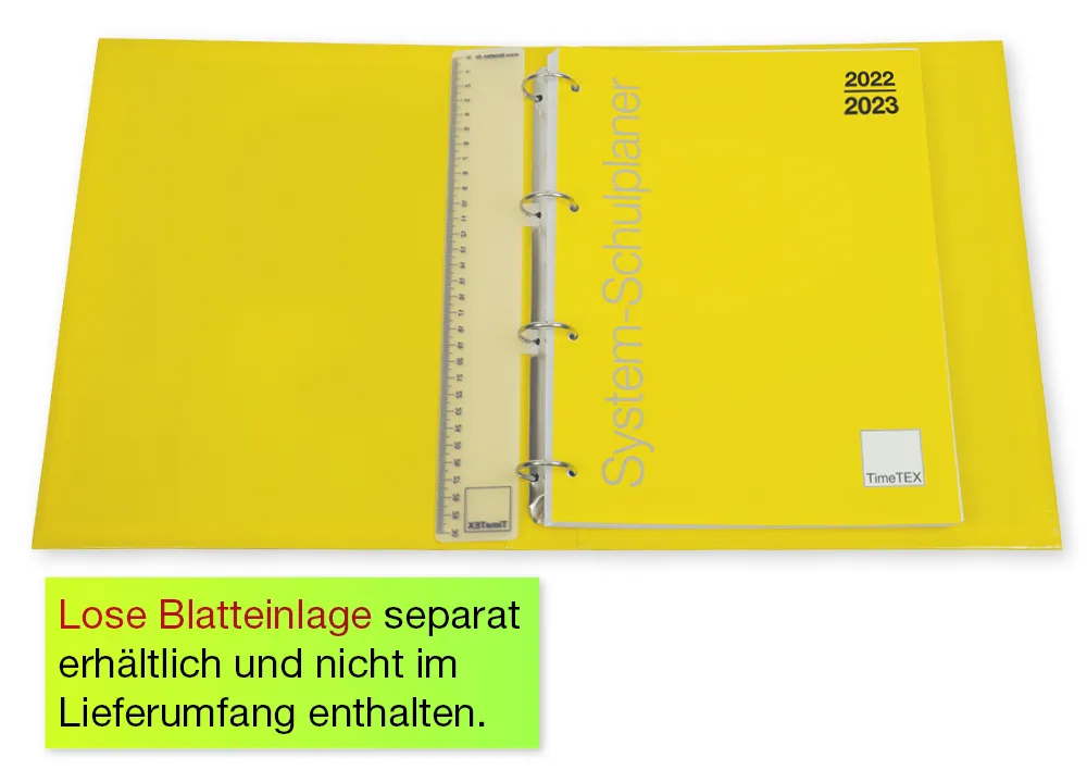 Ringbuch-Ordner für lose Blattsammlungen A4-Plus, gelb