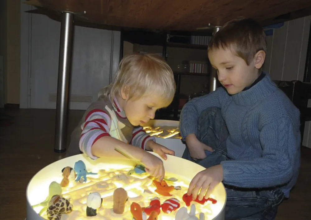 Leuchtkübel "Regenbogen", ca. 47 cm ø