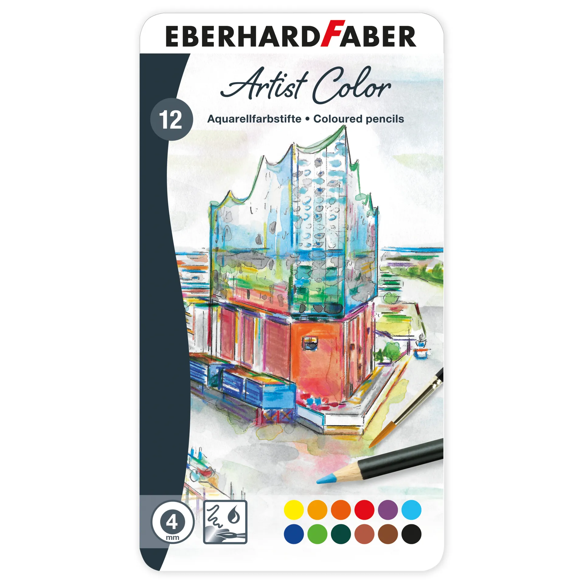 Eberhard Faber Artist Color Aquarellfarbstifte, 12-tlg.